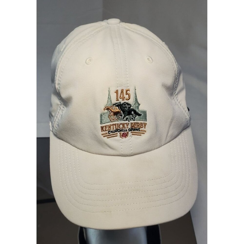 Kentucky Derby Forward Baseball Cap Hat One Size White Strapback Adjustable